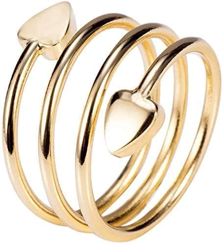 3PCS Heart Design Pure Copper Ring for Arthritis for Women, Magnetic Therapy Jewelry Rings for Arthritis, Carpal Tunnel, Fingers, Thumb (Gold, Rose Gold, Copper) (Length 2.3in)