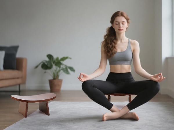 Meditation Bench - Ergonomic Kneeling Stool for Yoga & Prayer, Portable Floor Seating for Home, Office, Travel | Zen & Mindfulness