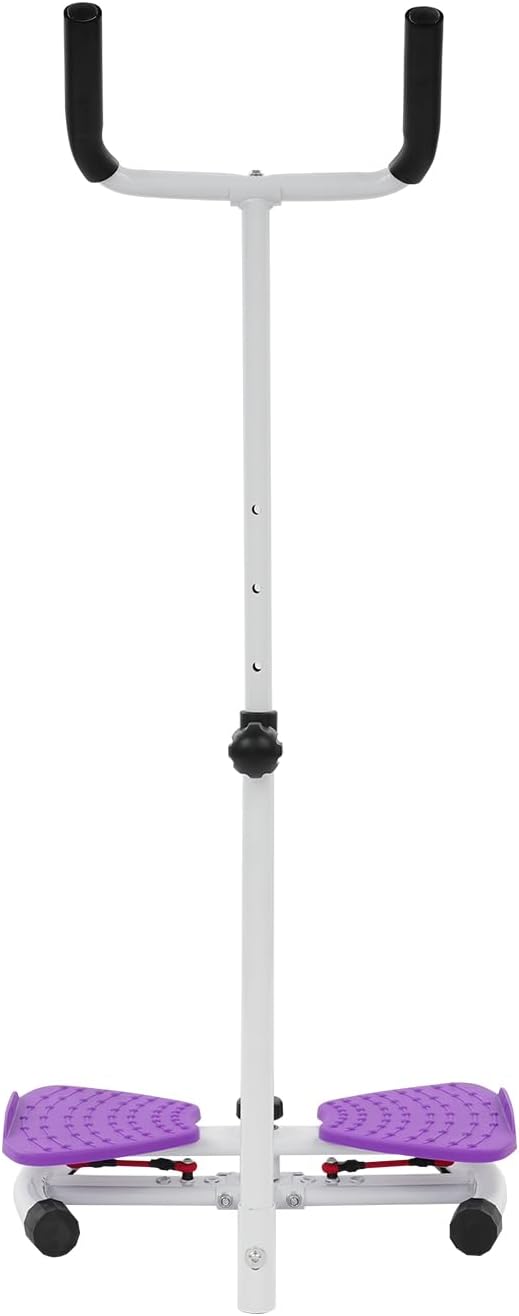 Waist Twister Board, Home-Gym Core Trainer with Handrail & Pull Cords, Noiseless 360° Ab-Twister Platform for Belly-Fat Burn, Strength & Balance Workouts, 330 Lbs Capacity