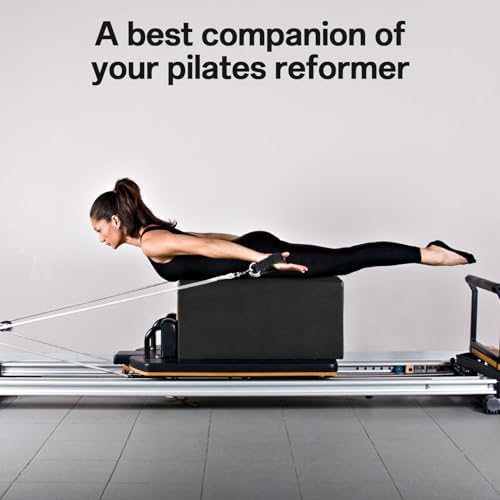 Premium Pilates Sitting Box - 24"x16"x9.5" Reformer Accessory, Durable PU & Wood, Portable Handle, Ideal for Home Gym, Studio Workouts, Enhance Pilates Practice