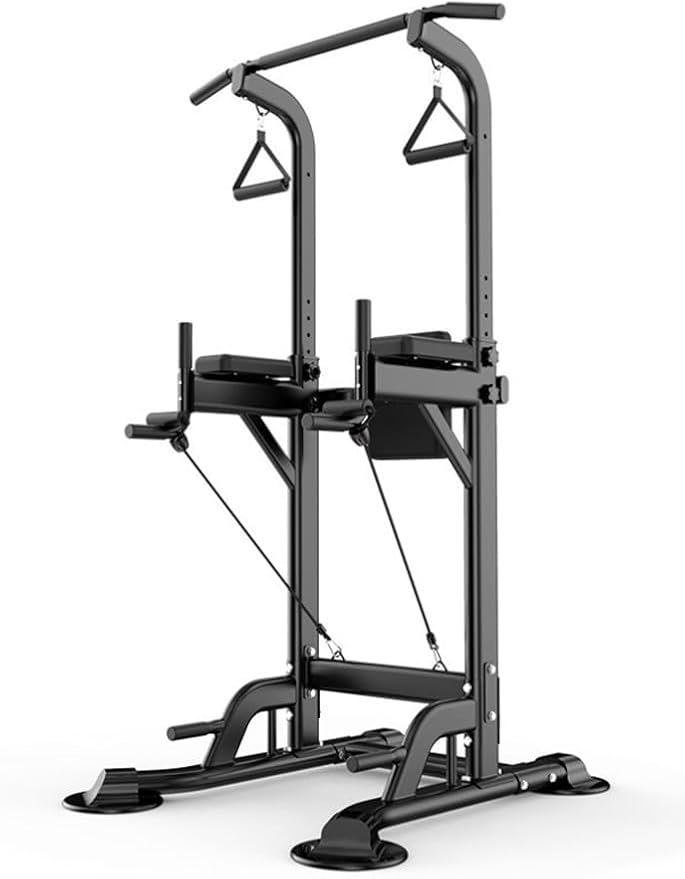 Mad Hornets Pull-Up Bars & Squat Bar Power Tower Dip Stands Strength Training for Home Gym
