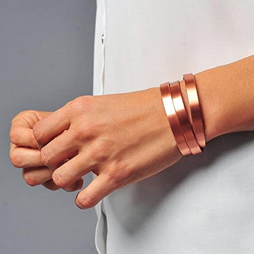 Earth Therapy Minimalist Design Magnetic Field Cuff Bracelets for Men & Women - Ultra Strength - Adjustable