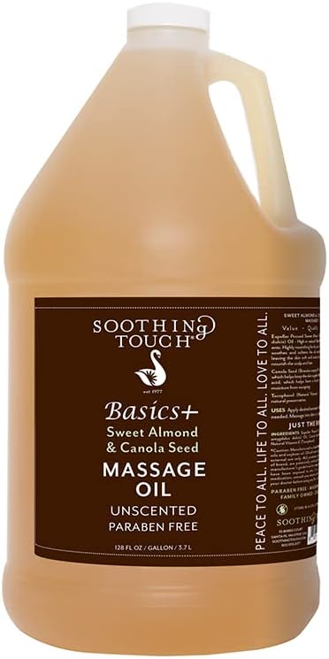 Soothing Basics+ Sweet Almond & Canola Seed Massage Oil, 1-Gallon
