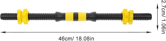Toyvian Universal Dumbbell Connector Barbell Connector Rod with 4 Nuts 45cm Fitness Bar for Strength Training Equipment Attachments at Home Gym