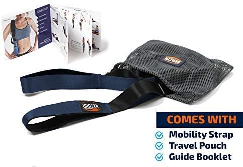 Brazyn Morph Bravo Foam Roller Bundle for Home, Gym, Office, Travel, Athletes | Collapsible & Lightweight Roller for Trigger Point Massage & Mobility Stretching Strap | Multi-Functional 12-Loop Strap