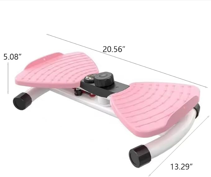 Mute Waist Twister Board, 3-Level Adjustable Ab Workout Machine for Women Men, Noiseless Exercise Twist Board for Home Gym, 330 lbs Capacity, Digital Timer