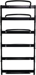 Power Systems Foam Roller Storage Rack – Wall Mounted Vertical Organizer for Home & Commercial Gym Use, Heavy-Duty Steel, Holds 6 Rollers, 9.5" x 23" x 49", Black