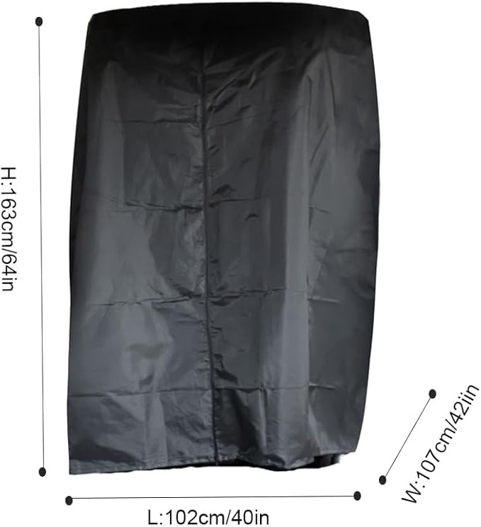 Pull Up Bar Station Cover 40x42x64in Protective Cover Strength Training Dip Stands Protection Gym Machine Cover for Indoor or Outdoor Power Tower/Pull Up Dip Station (Black)