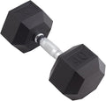 Body Sport Rubber Encased Hex Dumbbell Weight, Single – Dumbbells for Exercises – Strength Training Equipment – Home Gym Accessories – Weight Training