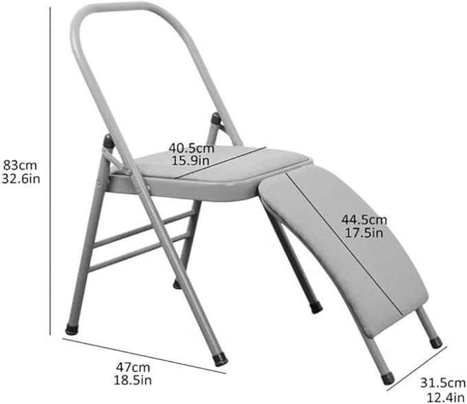 Pilates Yoga Chair,Iyengar Yoga Chair,Yoga Inversion Chairyoga Assist Chair,with Lumbar Back Support,Backless Chair Yoga Chair,Purple