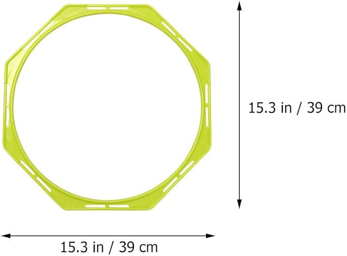 Sosoport 4pcs Speed and Agility Training Rings - Reusable Plastic Octagon Agility Rings Training Equipment Footwork Ladder for Basketball Soccer Football?40cm