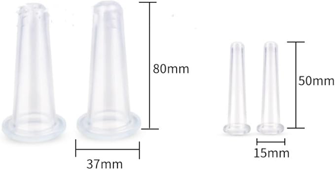 4Pcs Silicone Facial Cupping Therapy Set Mini Facial Cups Manual Body Face Massage Tool Don't Worry About Burns Health Care Products (2)