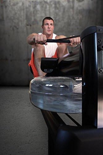 WaterRower Gronk Fitness M1 Hi Rise Water Rowing Machine with S4 BLE Monitor | Limited Edition Low Impact Cardio Workout Machine | Commercial Grade Water Rowing