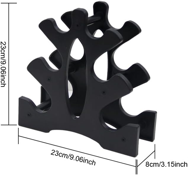 Neoprene Dumbbell Rack Hand Weights Bracket Display Storage Stand Organizer Lightweight Plastic Assemble 6 Position Holder for Hand Weight Dumbbells 1LB-15LBS Gym Fitness