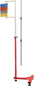 Vertical Jump Trainer, Adjustable Height, Metal Gym School Vertical Jump Tester, Sports Athlete Training Vertical Jump Tester 3.9-11.5 Feet, Portable Jump Strength Training Equipment Tool, red