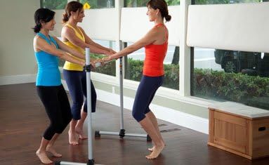 Balanced Body Portable Barre, Pilates Bar, Workout Equipment for Home Gym or Pilates Studio, 4 ft or 6ft, Dark Gray.