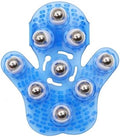 Roller Ball Body Massage Glove Anti-Cellulite Muscle Pain Relief Relax Massager for Neck Back Shoulder Buttocks Face Lift Tools (Blue)