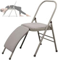 Backless Folding Yoga Chair for Headstand&Handstand Training,Inversion Stool for Restorative Flow and Back Pain Relief (Grey Fabric)