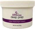 Deep Prep Relax Massage Lotion & Cream – Hydrating & Non-Greasy 8 oz. Tub for Full-Body & Swedish Massage, Professional-Grade Formula