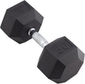 Body Sport Rubber Encased Hex Dumbbell Weight, Single – Dumbbells for Exercises – Strength Training Equipment – Home Gym Accessories – Weight Training