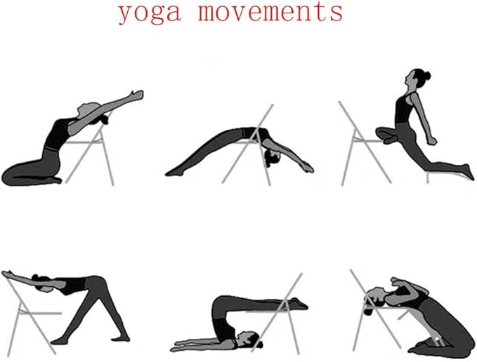 Yoga Chair,Backless Yoga Chair Prop,Pilates Chair,Strength Training Inversion Equipment,Yoga Chair Iyengar,Foldable and Portable Folding Stools for Yoga,Brown