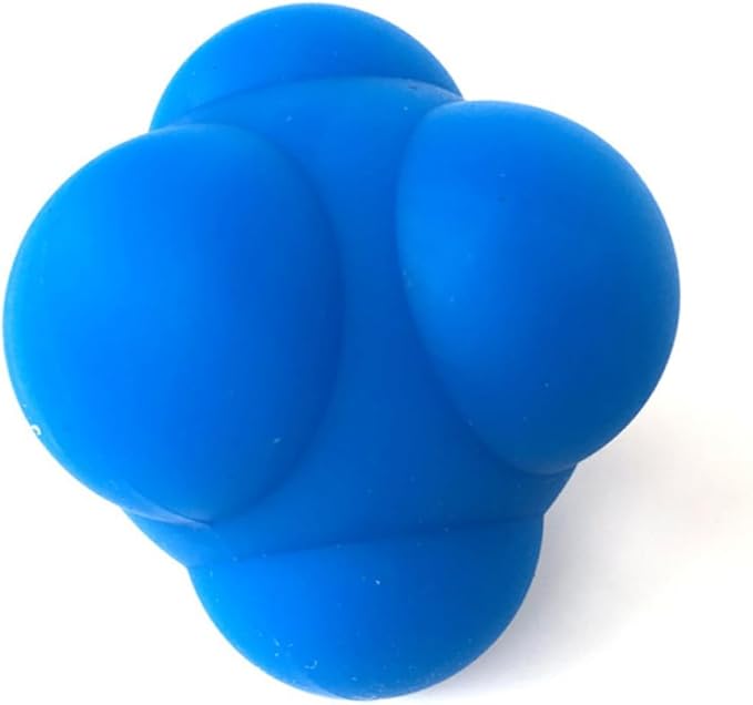 Hexagonal Silicone Agility Reaction Ball for Hand-eye Coordination Training Reflex Bounce Trainer for Speed Reflex and Rehabilitation Exercises Suitable for Men and Women