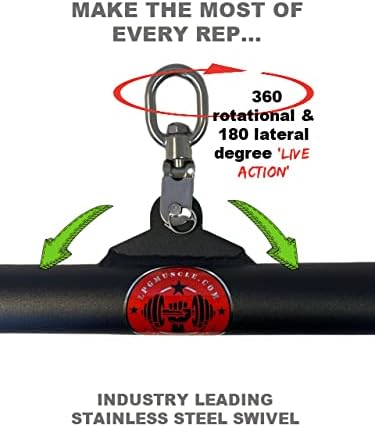 48" STRAIGHT LAT BAR Fat Grip 1-3/4" the Best Lateral Pulldown Bar - Lat Pull Bar for Cable Back Workouts - Lat Pull Down Bar Extreme!