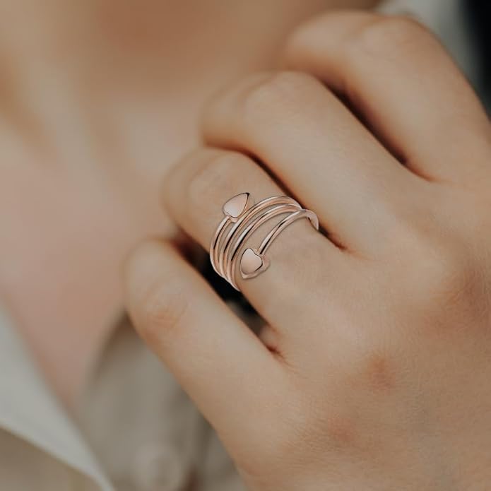 BioMag Copper Rings for Women, 99.99% Pure Copper Magnetic Rings Thumb Rings for Lymphatic Drainage, Adjustable Jewelry Gifts for Women