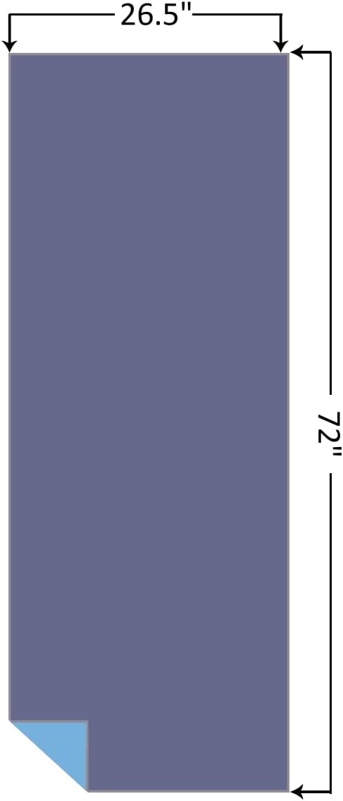 Eunzel Hot Yoga Towel, Reversible Two-Tone Non-Slip Yoga Mat Towel, Sweat Absorbent for Hot Yoga, Pilates and Workout, 72" x 26.5", Navy& Blue
