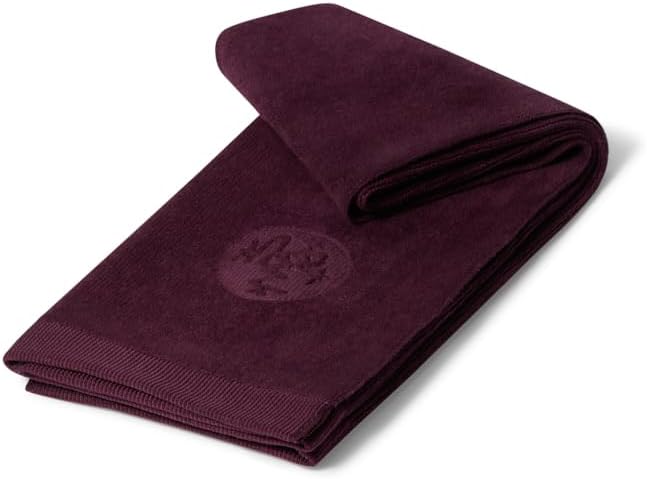 Manduka eQua Hot Hand Towel - 16" Double-Knit Microfiber Rapid Sweat Absorption Multipurpose Workout Towel 16 x 26.5 Inches