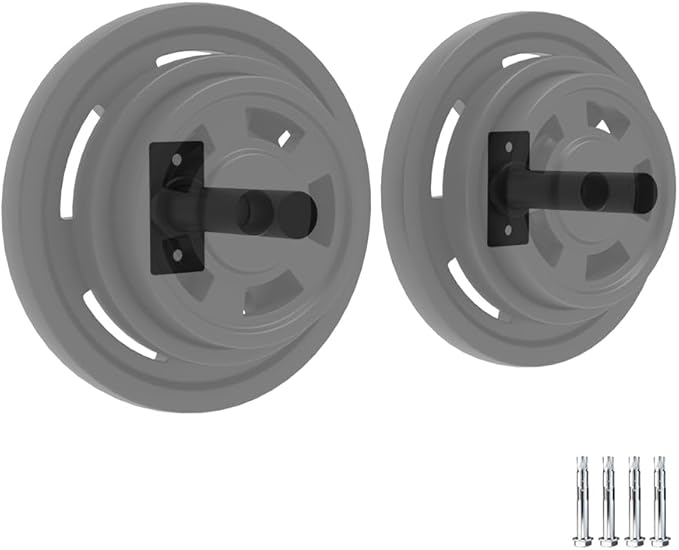 Wall Mounted Weight Plate Holder, Bumper Plate Rack for Home Gym Wall Organized, All Kinds Sizes