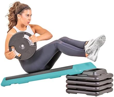 The Step Freestyle Grey Aerobic Platform, Health Club Size Steppers for Exercise