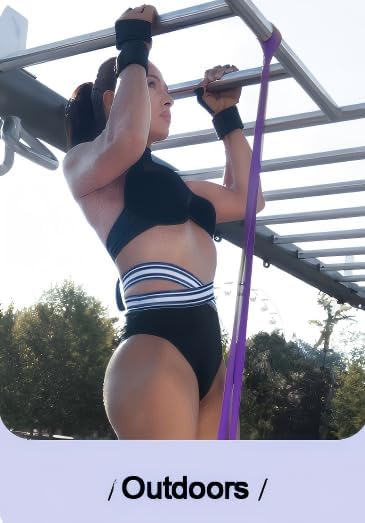 Resistance Bands Set, Loop Bands for Strength Training, 4 Levels (5-15, 15-35, 30-60, 40-80 Lbs), Latex, Multi-Color, Pull Up Assistance