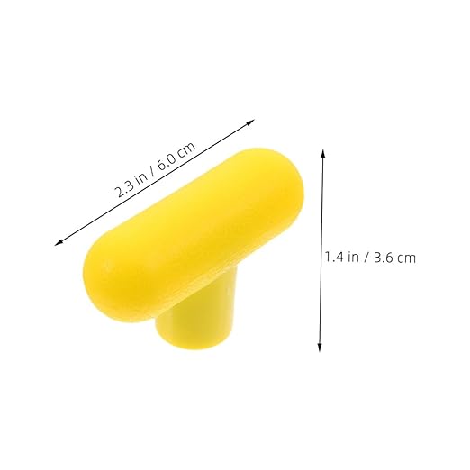 Cabilock 2pcs Heavy Duty Cable Machine Handles with Ergonomic Shape Grip Rotating Ball Knob Insert for Strength Training Yellow Fitness Equipment Attachments