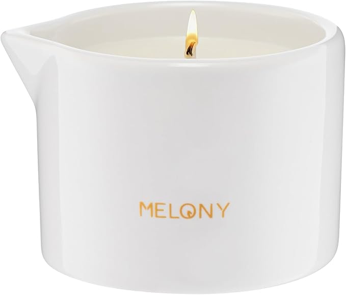MELONY Massage Candle | Gentle Softening for Nourished, Hydrated, Balanced Skin (Unscented 130 g / 4.59 oz)