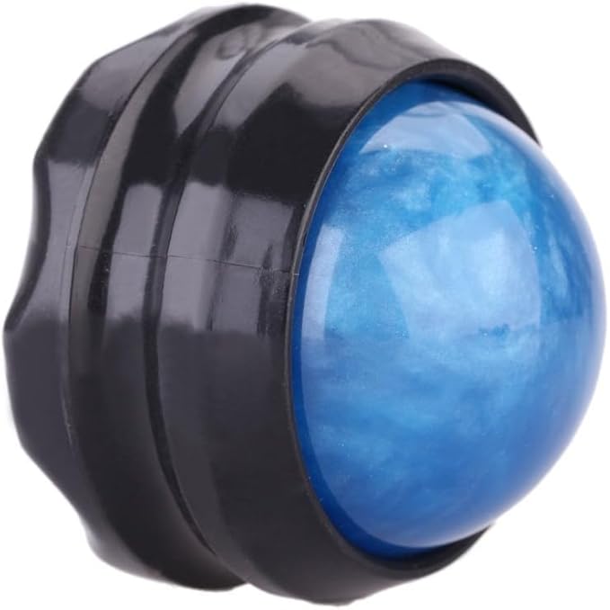 Manual Massage Ball Pain Relief Back Roller Massager Self Massage Therapy and Relax Full Body Tools for Sore Muscle Joint Pain Essential Oils or Lotion Relax (Blue)