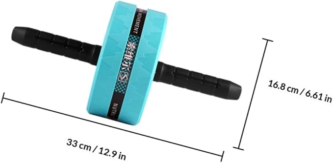 Balacoo Ab Roller Wheel for Abdominal Exercise with Silent Blue Roller, Black Jump Rope, and Knee Pad Set for Home Gym Fitness and Core Strength Training