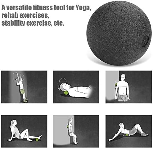 Yoga Massage Ball, Relax Muscles Soft Foam Roller Ball with High Density Foam Structure for Massaging Muscles for Adults for Exercises(Black, 8CM Single Ball)