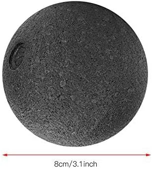 Yoga Massage Ball, Relax Muscles Soft Foam Roller Ball with High Density Foam Structure for Massaging Muscles for Adults for Exercises(Black, 8CM Single Ball)