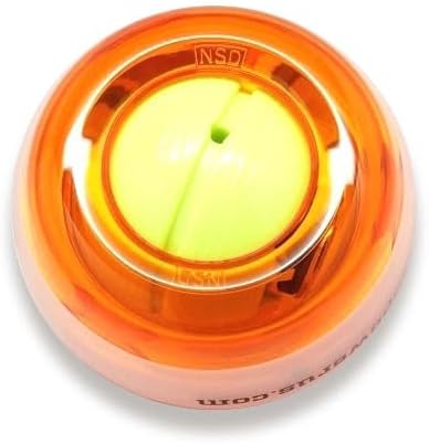 NSD Essential Crystal Spinner Gyro Ball | Grip Strengthener for Forearms, Wrist & Hands | String Start Design, Up to 18,000 RPM | Portable Wrist Trainer & Workout Equipment | Ideal for Desk Workers, Athletes & Musicians