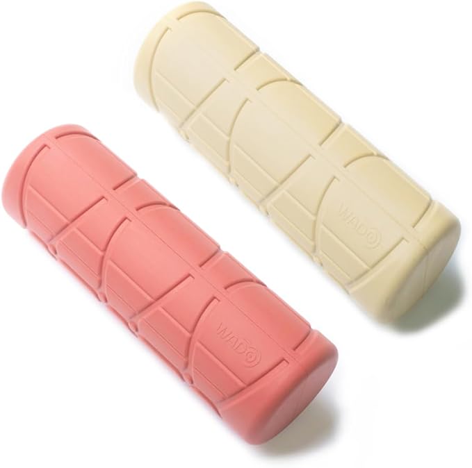WADO Mini Round Foam Roller for Exercise and Recovery 12" x 4"- Ergonomic Pattern Angle Roller, Body Stretching, Solid PU, 3-Different Density Options (Medium (Alice Mint, 750g))
