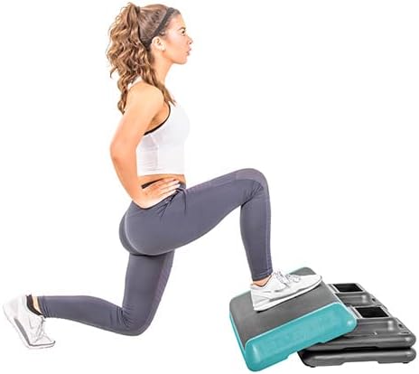 The Step Freestyle Grey Aerobic Platform, Health Club Size Steppers for Exercise