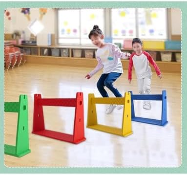 Lightweight Speed Hurdles Training Hurdles,Height Adjustable Foam Agility Hurdles,Detachable Training Hurdle Equipment(Red,1 pcs)