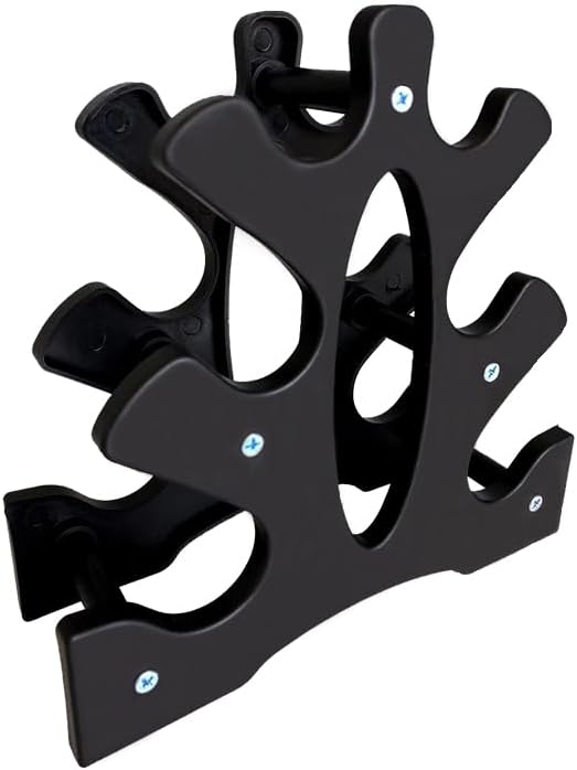 Neoprene Dumbbell Rack Hand Weights Bracket Display Storage Stand Organizer Lightweight Plastic Assemble 6 Position Holder for Hand Weight Dumbbells 1LB-15LBS Gym Fitness