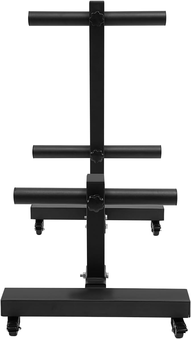 Weight Plate Rack Tree, Weight Plate Storage with Universial Wheels, Plate Rack Tree Holder Vertical Weight Tree Rack, Dumbbell Racks for Homes Hotels Gyms School
