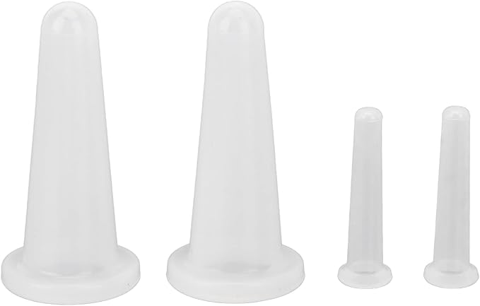 4Pcs Transparent Massage Cupping Set Silicone Mini Facial Cups Face Massager Helper Skin Care Neck Back Eyes Massaging Cup Safe to Use, Facial Care,Anti-Aging Beauty Tool,Health Care Products