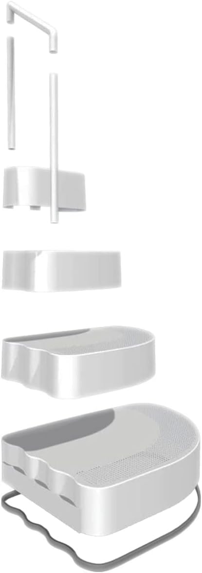 Aqua Select Resin Pool Steps for Above Ground Pools | Misty Grey | Heavy-Duty ABS Construction | 350 lb Capacity, Non-Slip Step Treads, & Handrail | Includes Liner Guard | No Weights Needed
