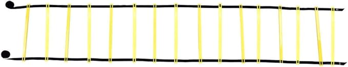 plplaaoo Football Training Ladder Soccer Agility Speed Ladder with 16 Adjustable Heavy Duty Rungs for Football Rugby Tennis Baseball Sports Yellow Red Green 800cm