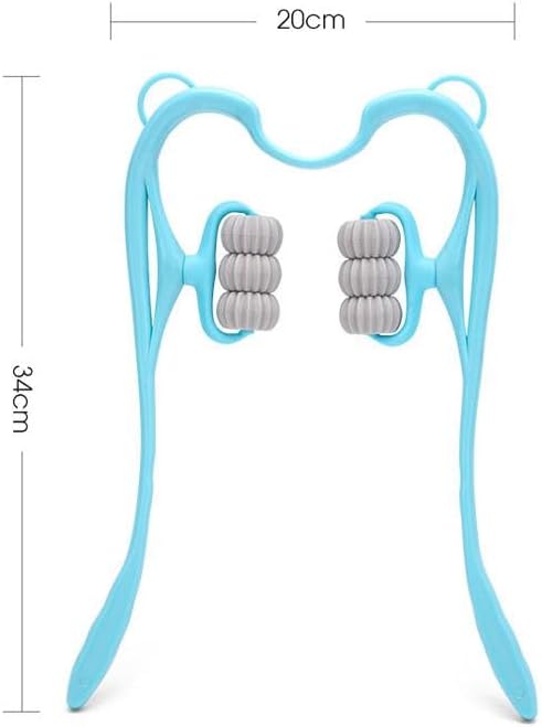 LuxFit Manual Neck Massager Tool Roller for Pain Reilef, Shoulder and Cervical Neck Massager Shiatsu Deep Tissue Trigger Point Manual Self Muscle Cervical Spine Massage