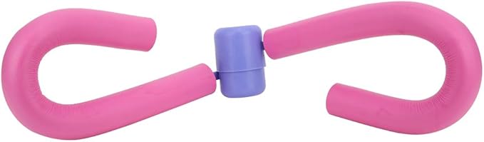 Semme Leg Thigh Exerciser Trainer Portable Gym Equipment Strength Training for Home Workout Fitness Enthusiasts Gray Pink Collodion Metal Spring